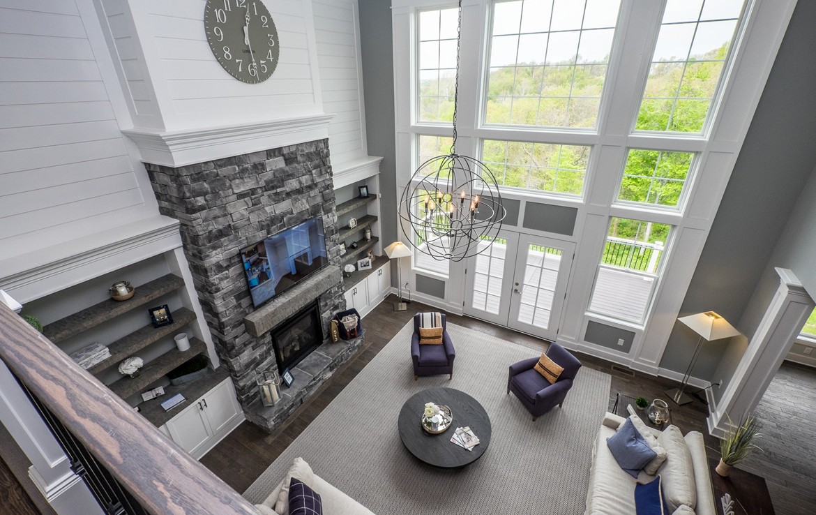 cambridge luxury home fireplace – Infinity Custom Homes
