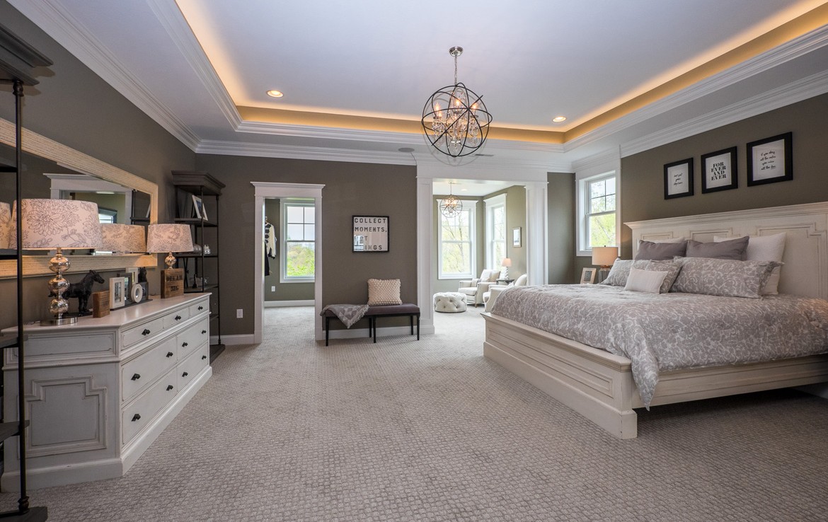 cambridge luxury home master bedroom – Infinity Custom Homes