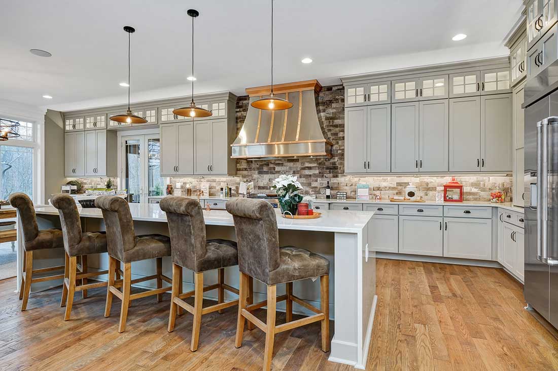 Kitchen island with sitting – Austin Forest Edge Model Home
