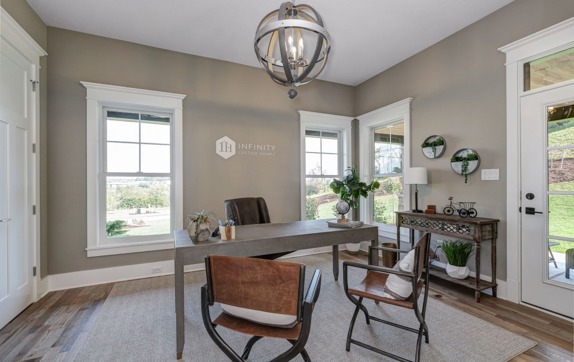 Nantucket Model Home, tudor style luxury home, office – Infinity Cust