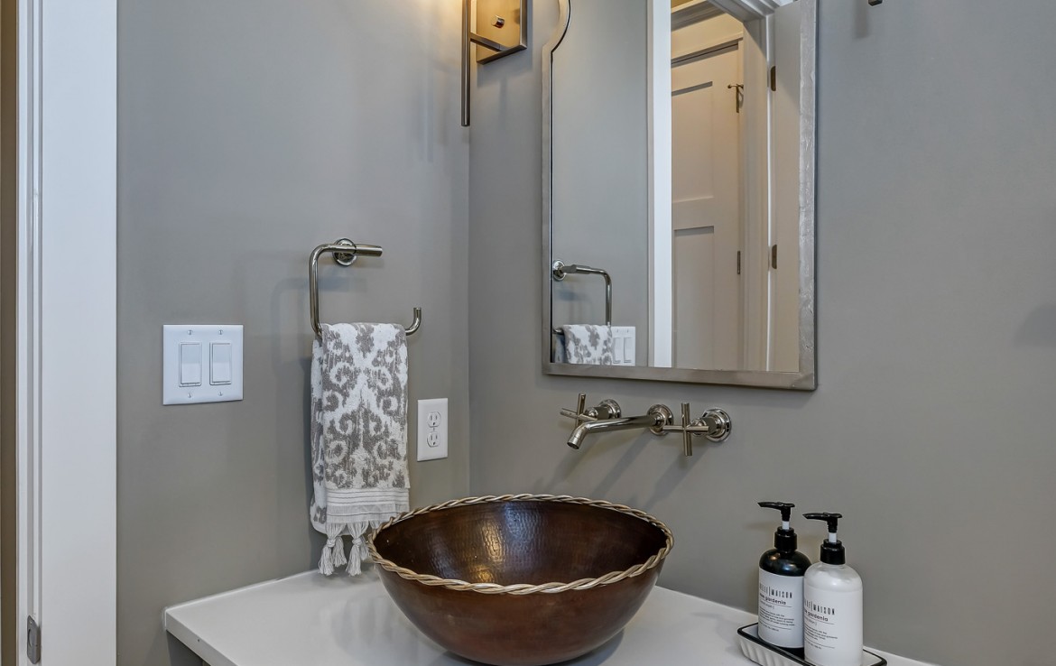 Nantucket Model Home, tudor style luxury home, bathroom sink – Infinity Cust