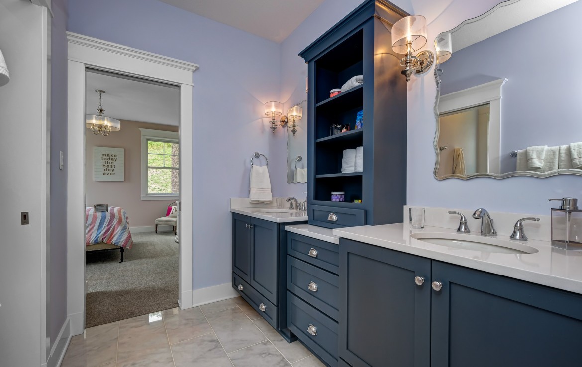 Nantucket Model Home, girl bathroom – Infinity Custom Homes
