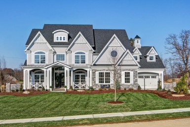 Portland Model Home, beach style luxury home in Mars PA, front view – Infinity Custom Homes