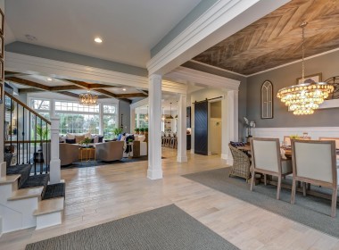 Portland Model Home, beach style luxury home in Mars PA, living room – Infinity Custom Homes