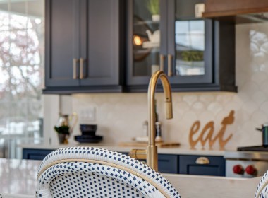 Portland Model Home, beach style luxury home in Mars PA, kitchen island detail – Infinity Custom Homes