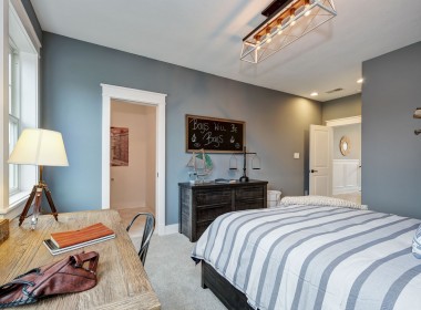 Portland Model Home, beach style luxury home in Mars PA, bedroom – Infinity Custom Homes