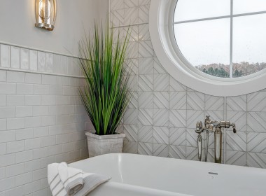 Portland Model Home, beach style luxury home in Mars PA, master bathroom – Infinity Custom Homes