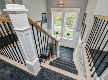 Portland Model Home, beach style luxury home in Mars PA, stairs – Infinity Custom Homes