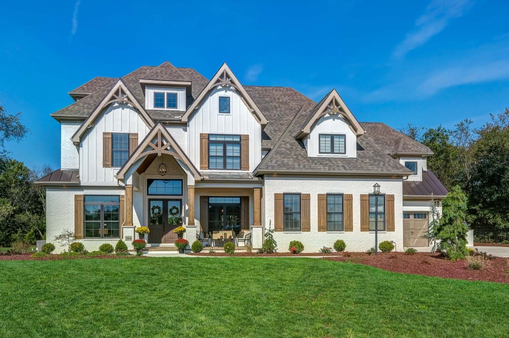 Portland floorplan, luxury single family home in Pittsburgh, PA, front view – Infinity Custom Homes