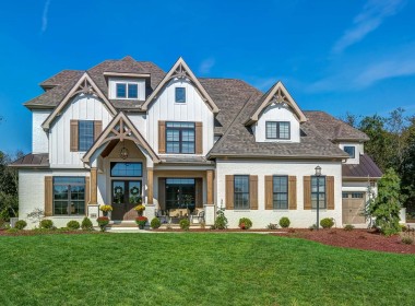 Portland floorplan, luxury single family home in Pittsburgh, PA, front view  – Infinity Custom Homes