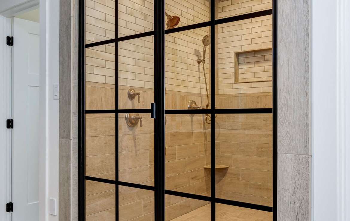 Portland floorplan, luxury single family home in Pittsburgh, PA, master shower – Infinity Custom Homes