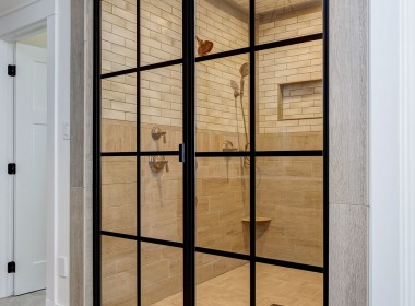 Portland floorplan, luxury single family home in Pittsburgh, PA, master shower  – Infinity Custom Homes