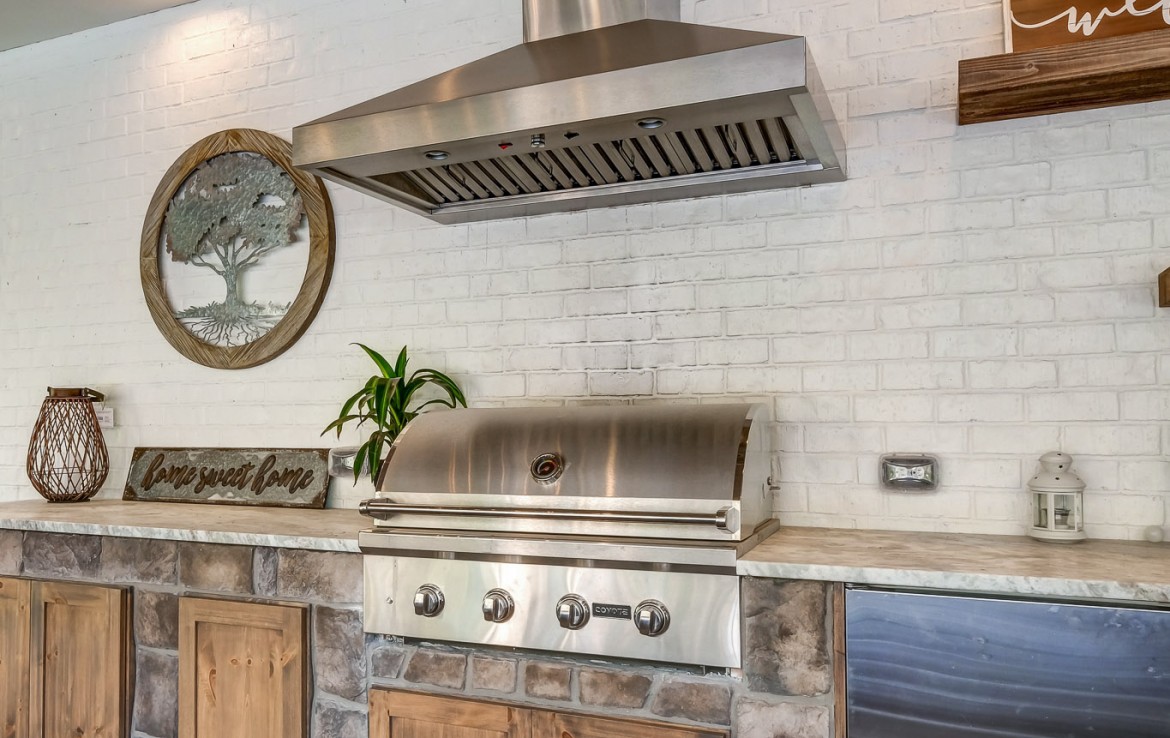 Portland floorplan, luxury single family home in Pittsburgh, PA, outdoor kitchen – Infinity Custom Homes